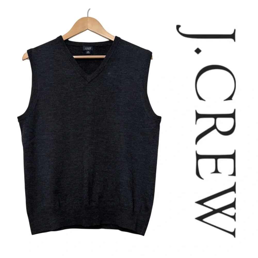 J. Crew 100% Merino Wool Sweater Vest Minimalist Classic Preppy Academia Men’s M